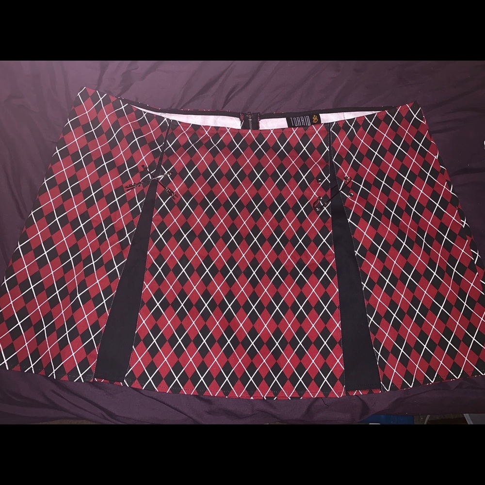 Torrid red and black plaid skirt size 20